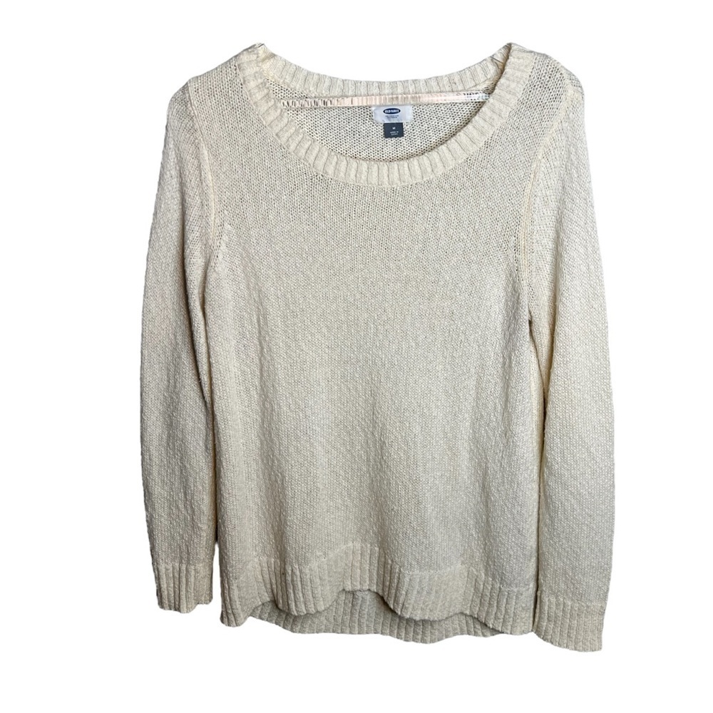 Old Navy Cream Knit Long Sleeve Sweater